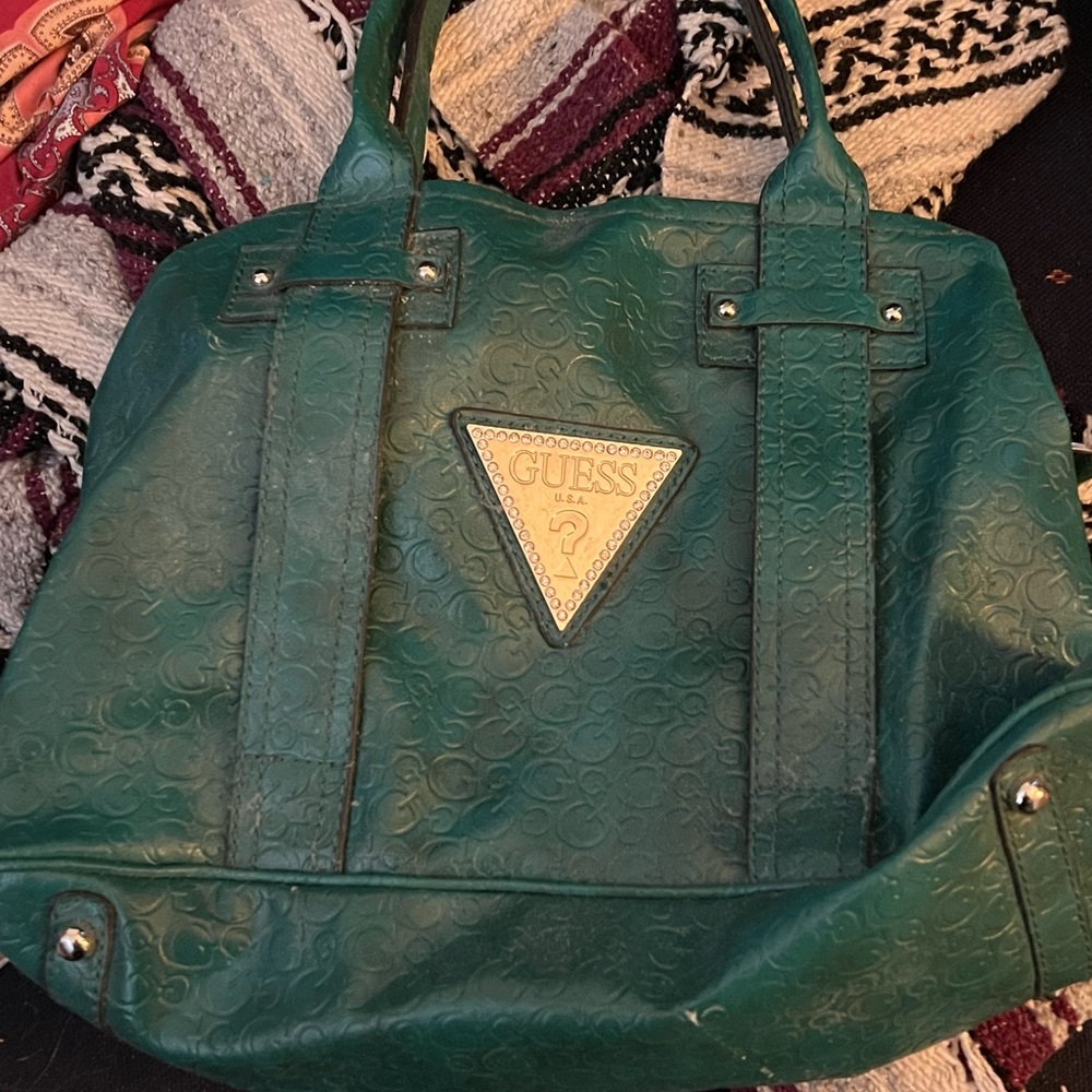 Teal guess handbag